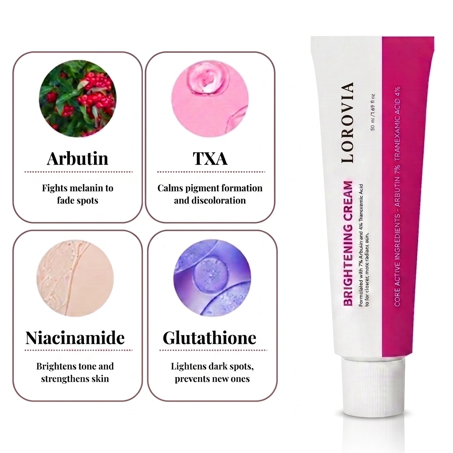 LOROVIA™ Korean Advanced Arbutin Brightening Cream